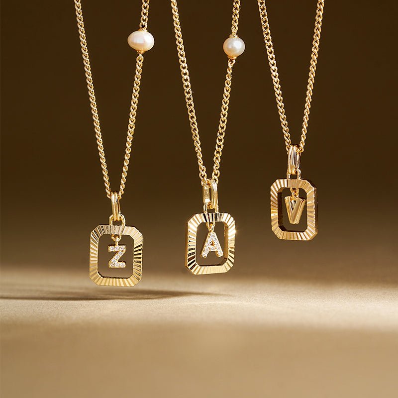 Zodiac & Letter Necklace - Amber lollipop