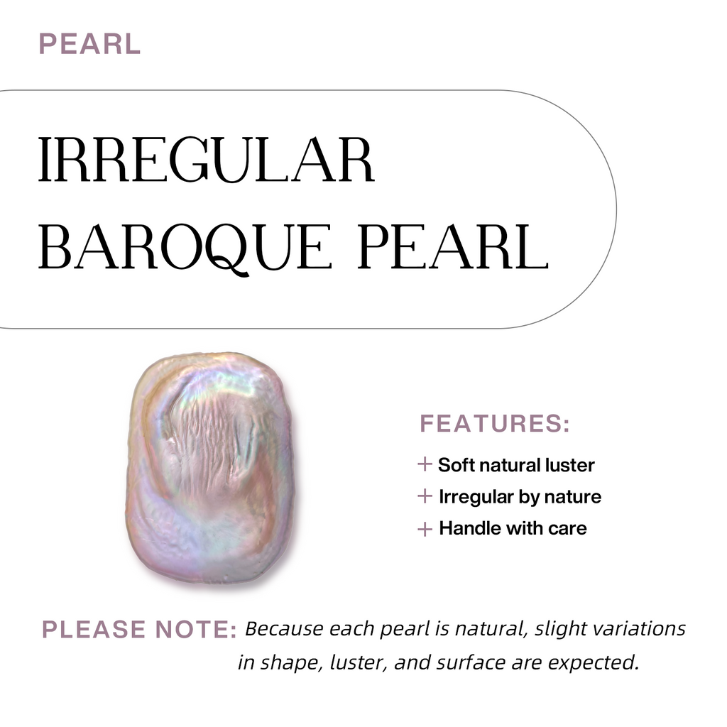 Purple Baroque Pearl Earring