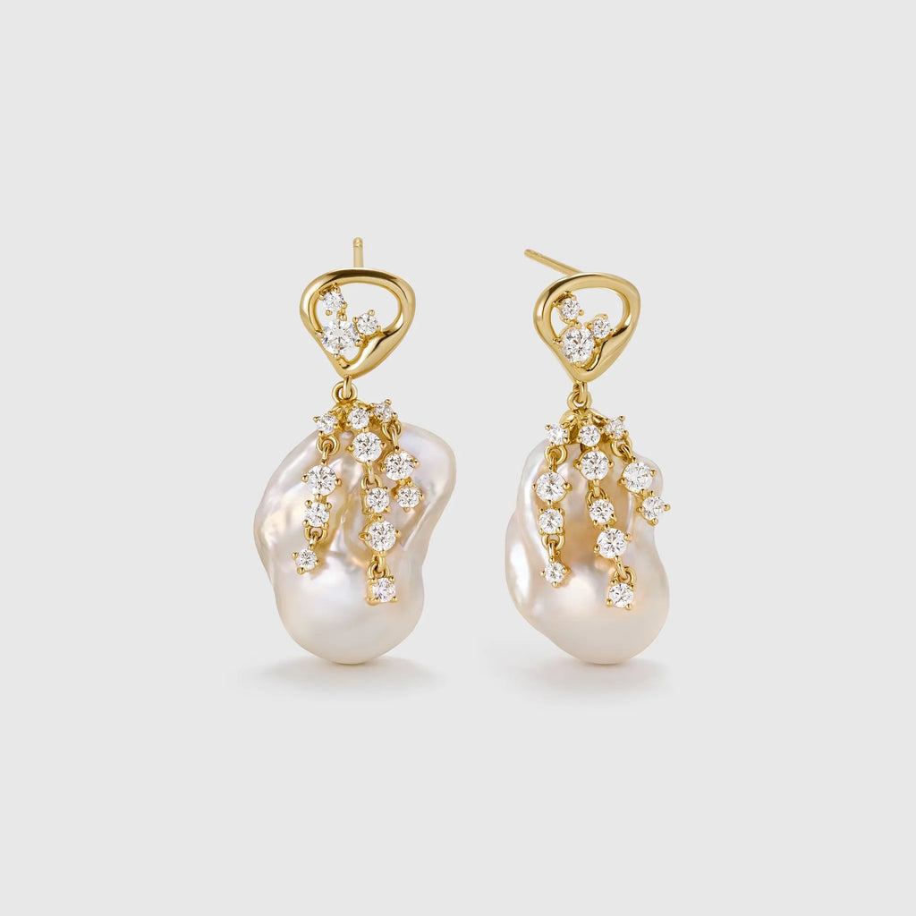 Drift Sand Baroque Pearl Earrings