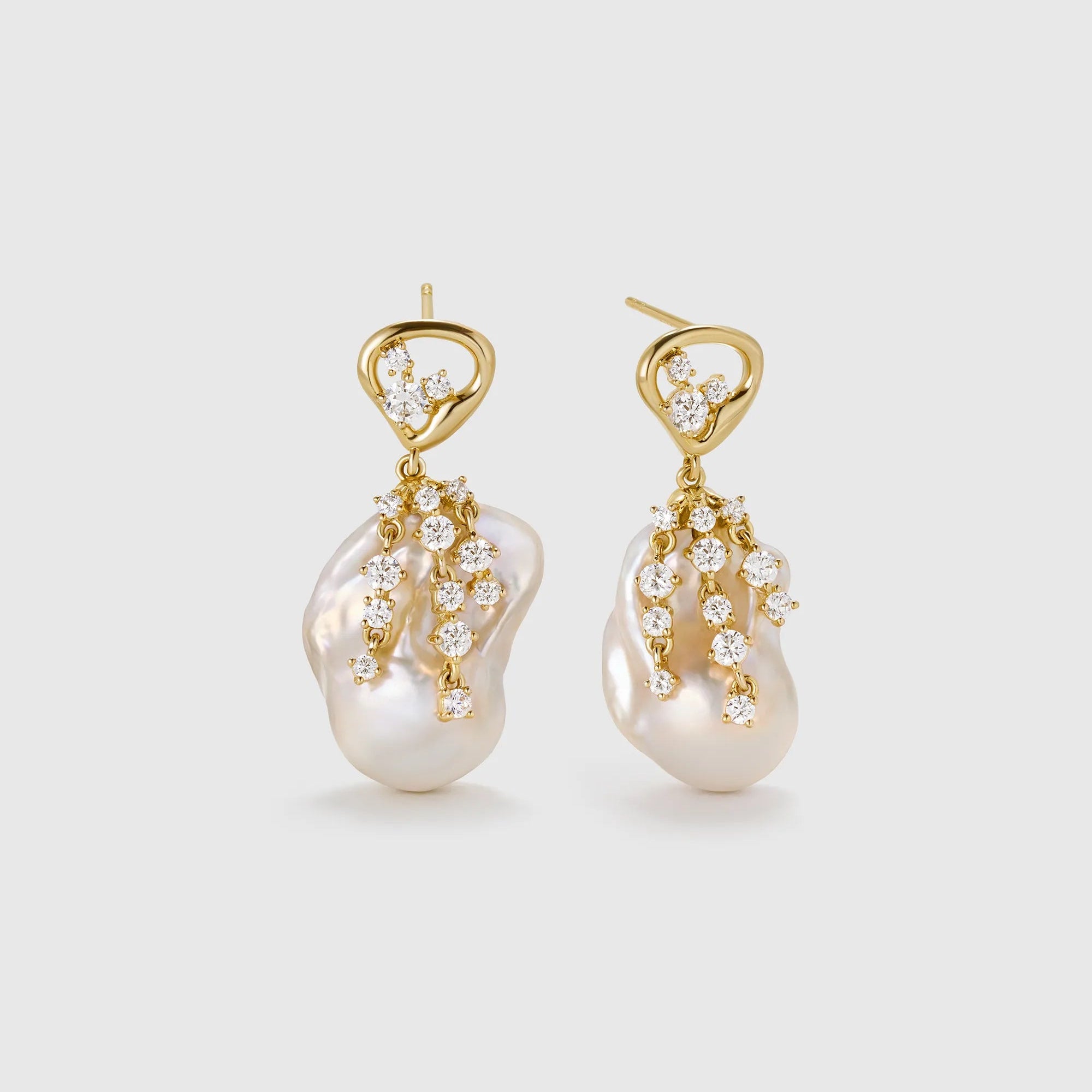 Drift Sand Baroque Pearl Earrings