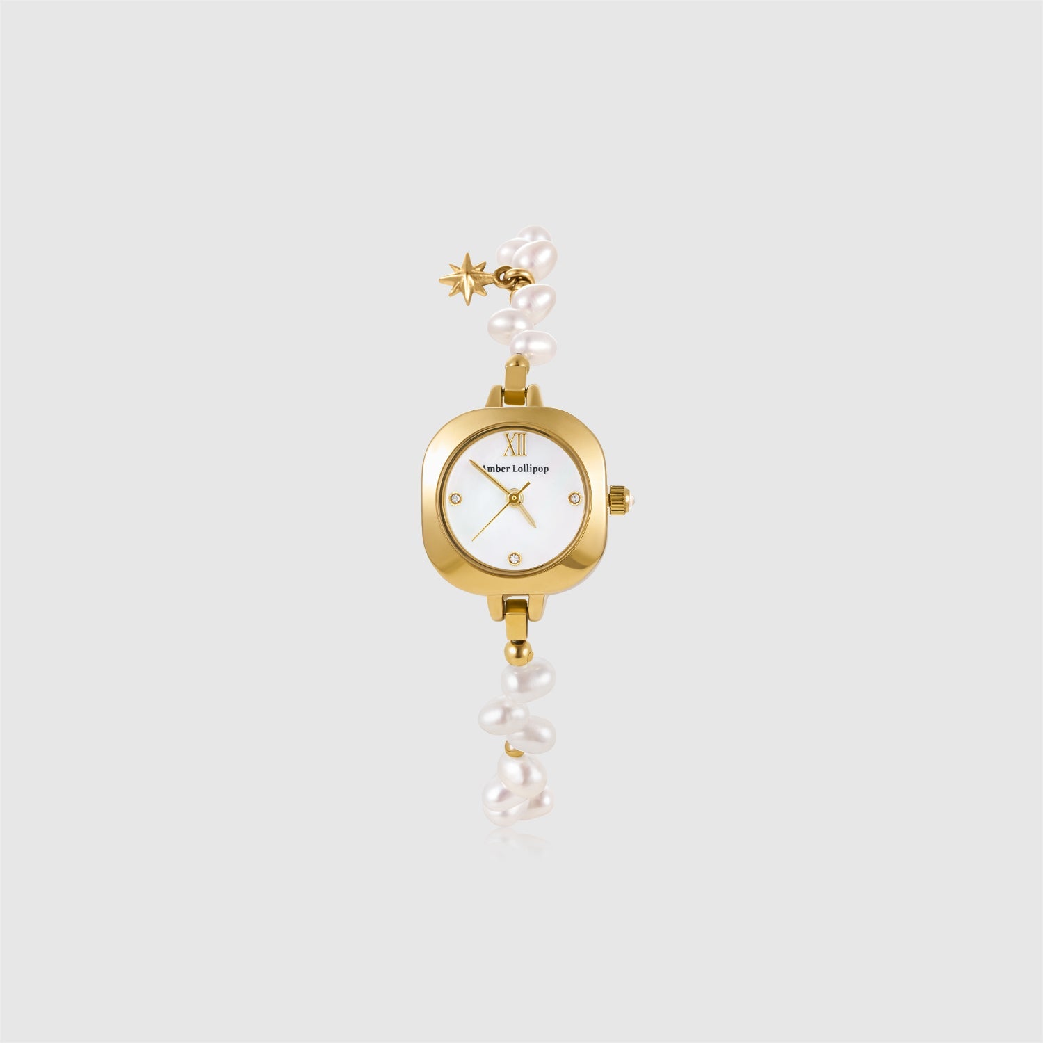 Golden Hour Irregular Pearl Watch