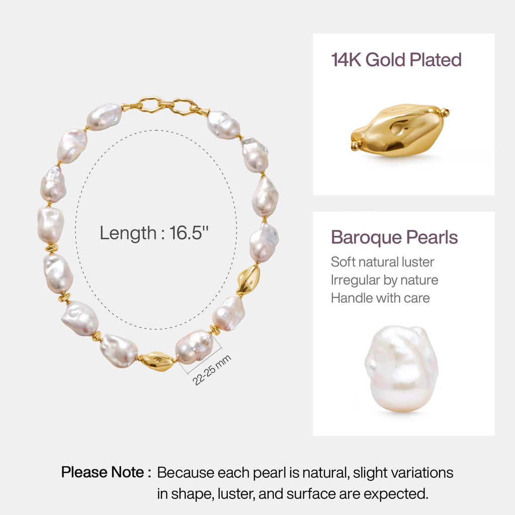 Sea Breeze Baroque Pearl Necklace