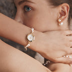 Golden Hour Irregular Pearl Watch
