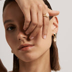 Raw Rose Quartz Open Ring