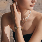 Golden Hour Irregular Pearl Watch