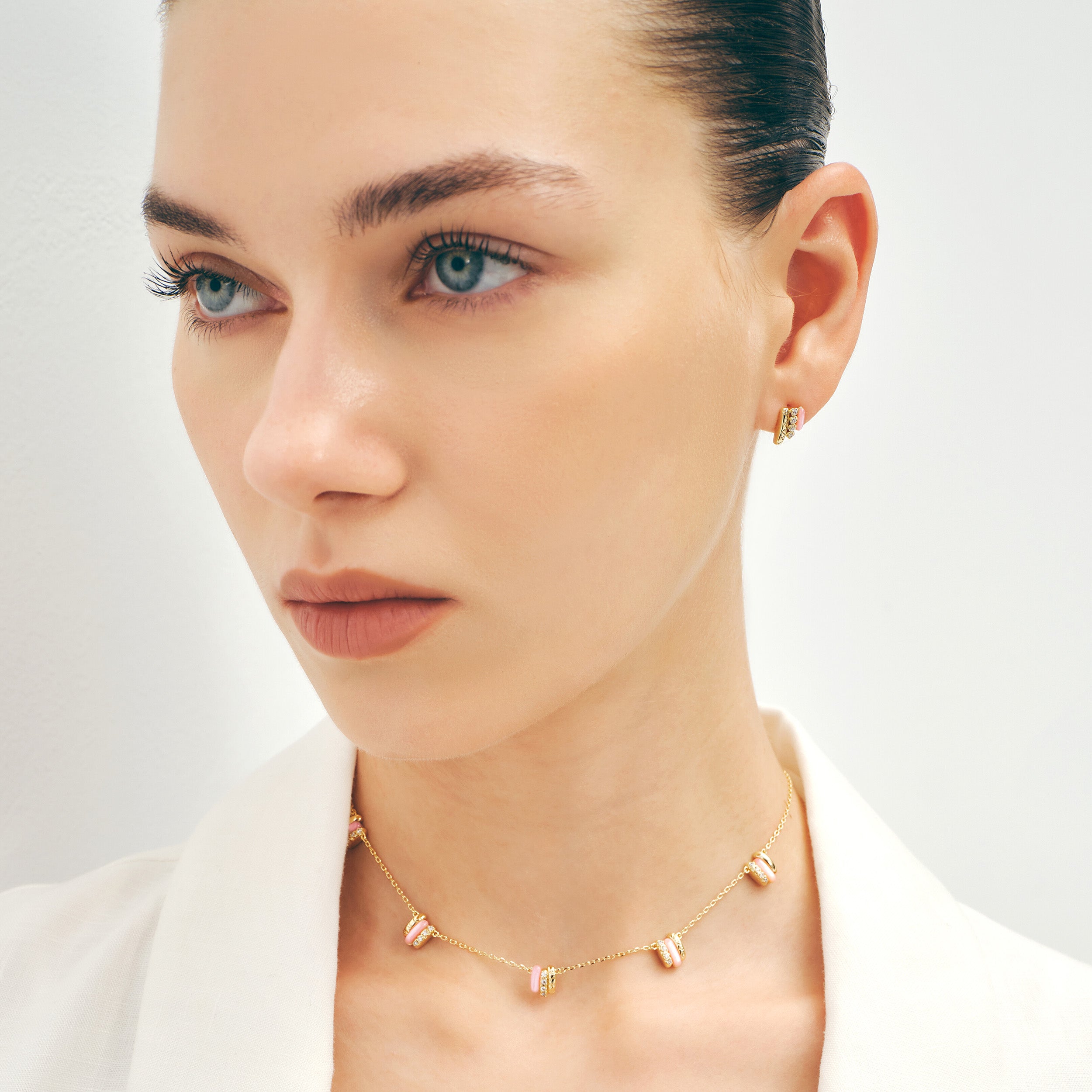 Pink Mother of Pearl Earrings