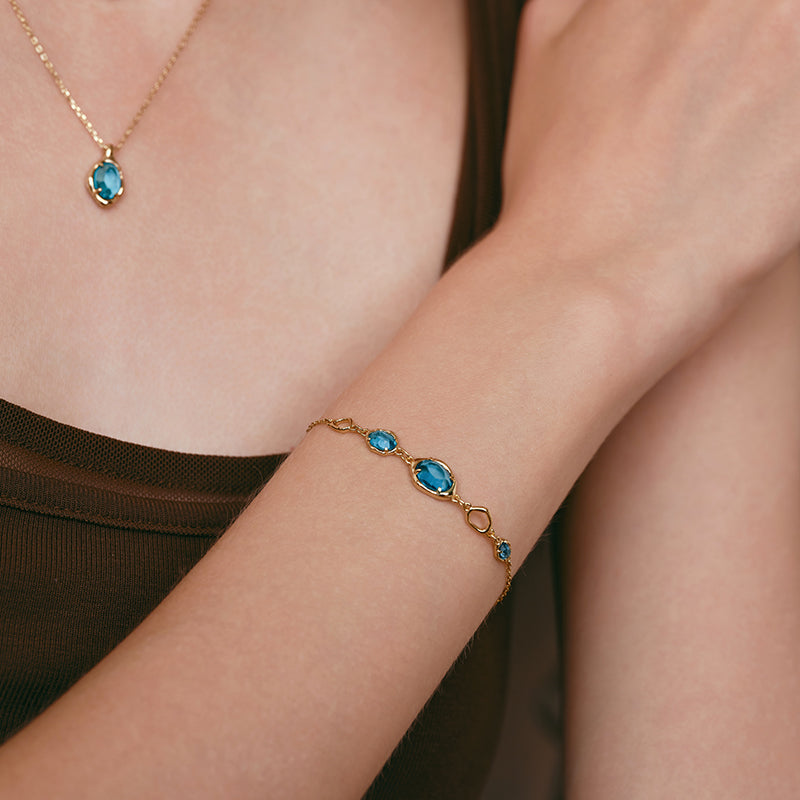 Blue Topaz Multi-Stone Bracelet