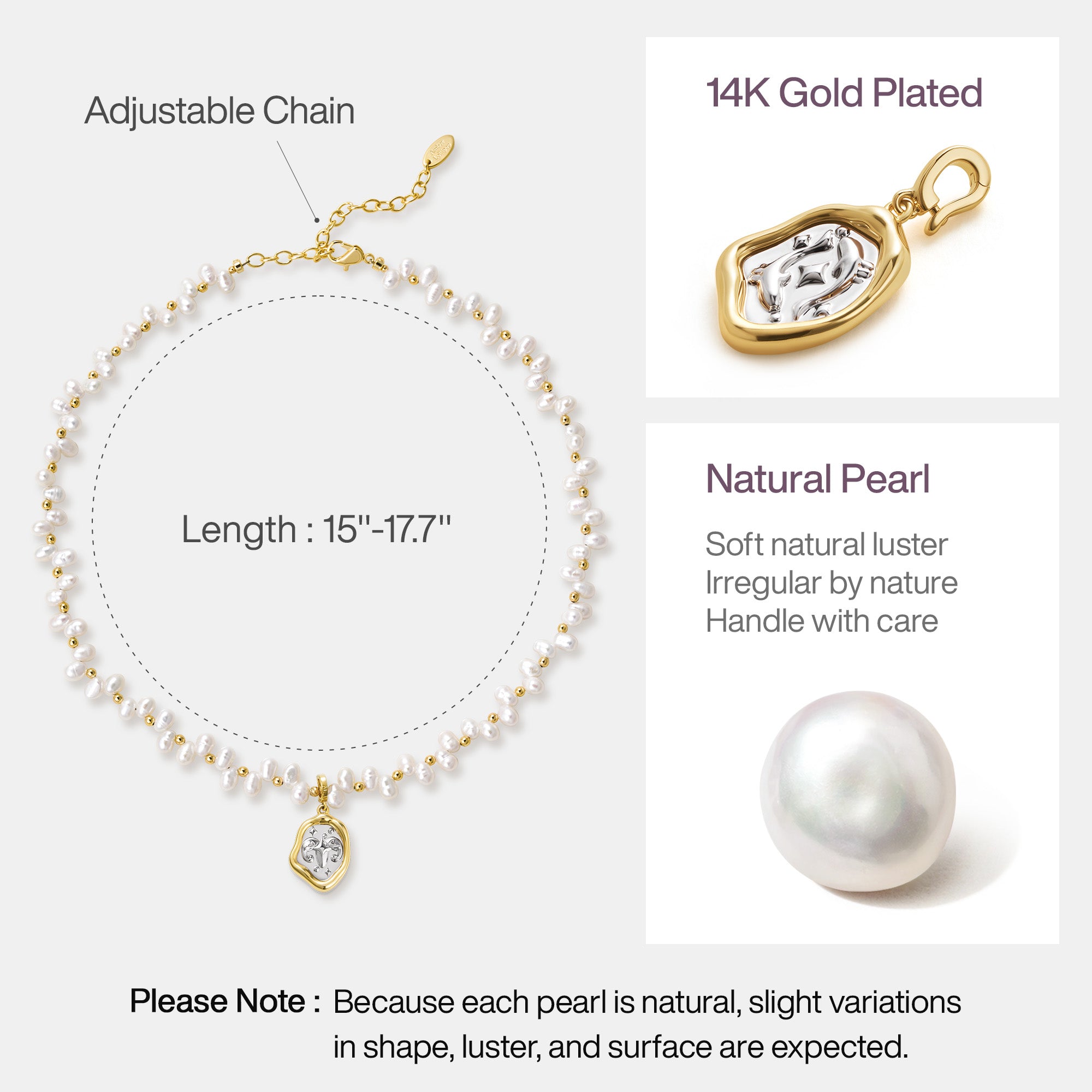 Zodiac Pearl Necklace