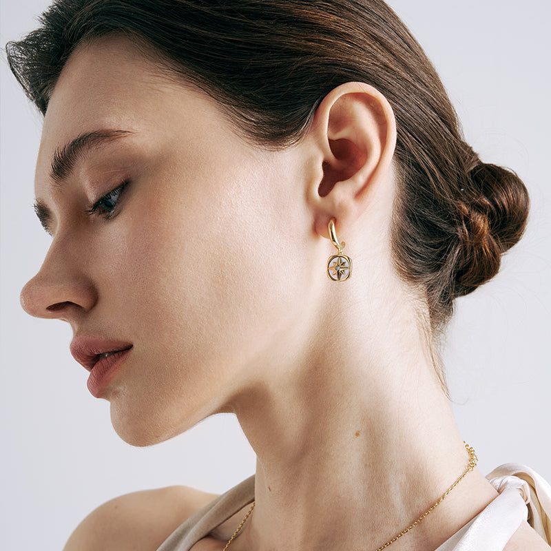 Radiant Star Hoop Earrings