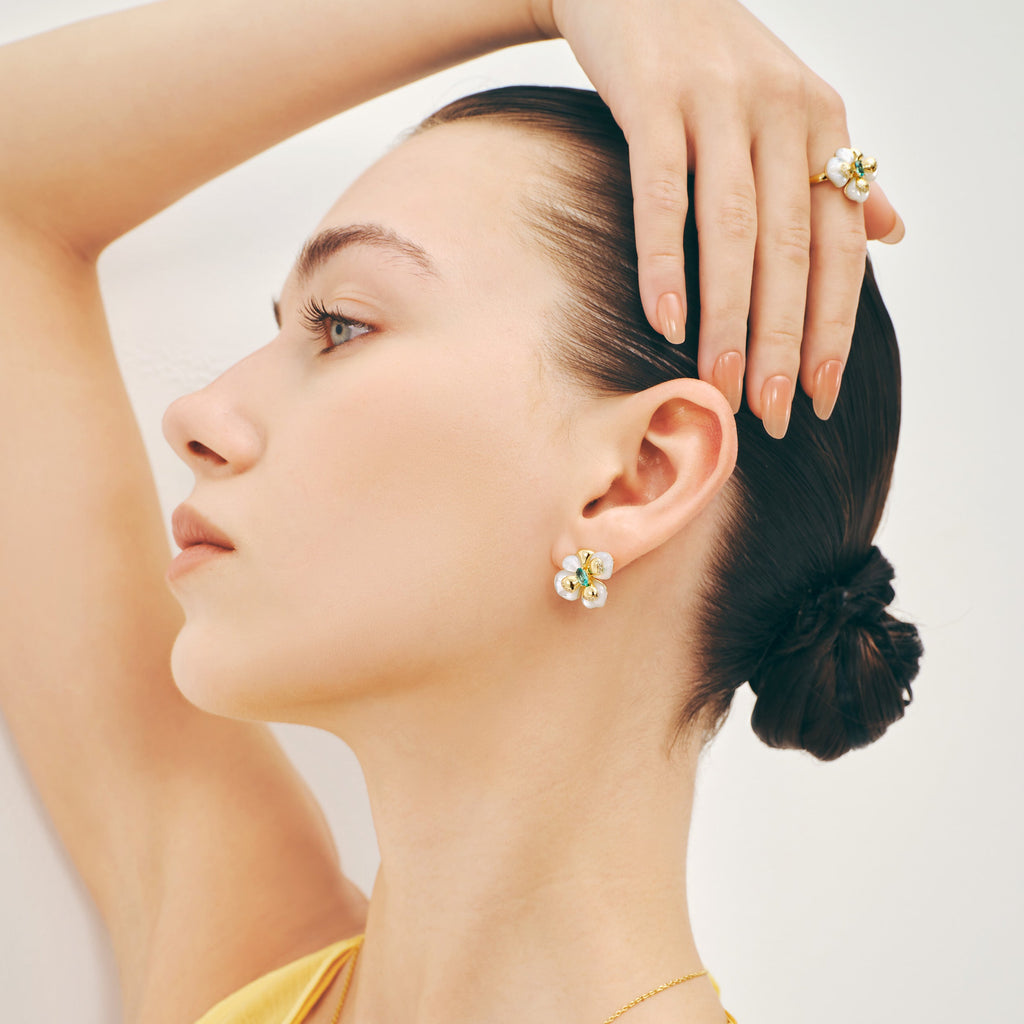 Chloris Pansy Earrings