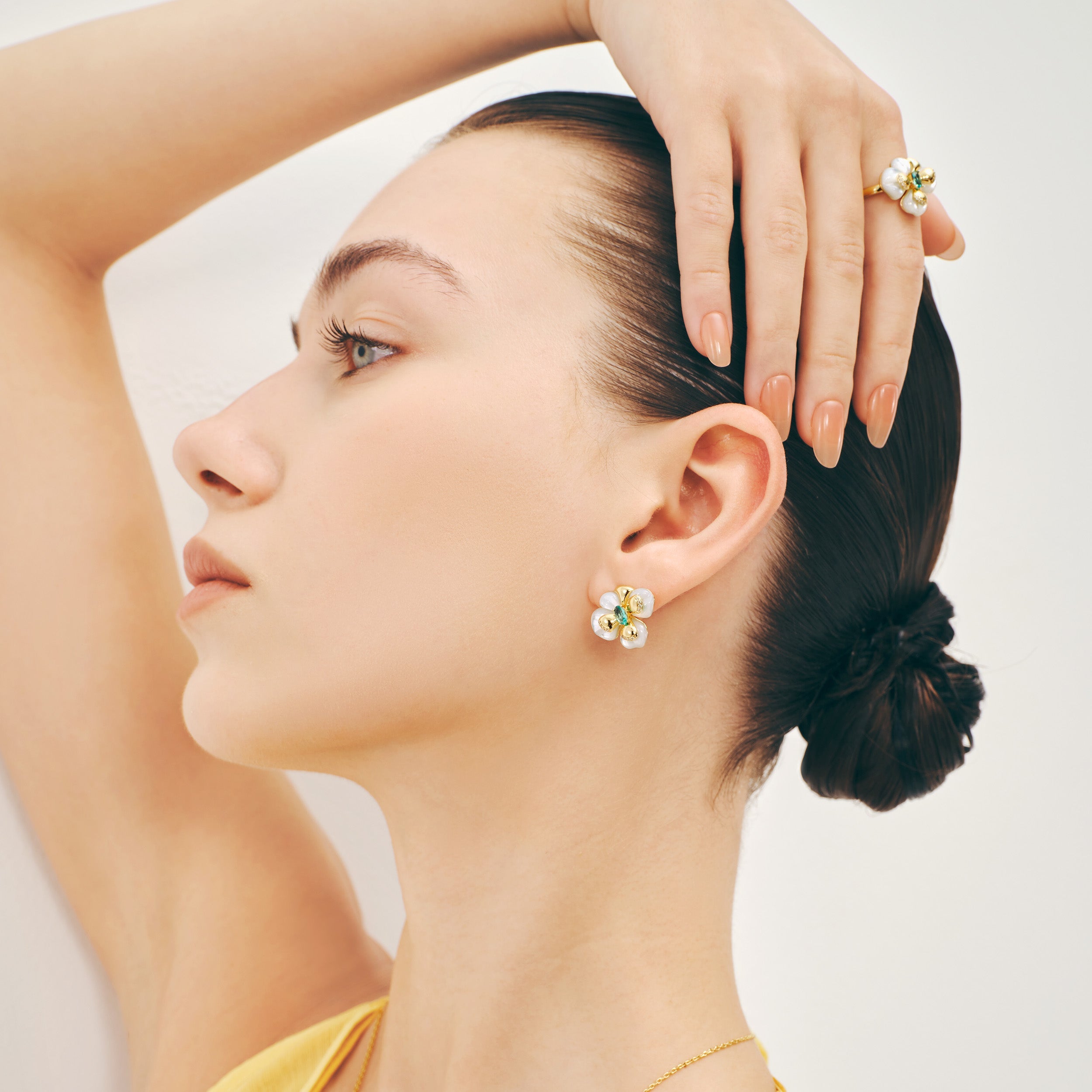 Chloris Pansy Earrings