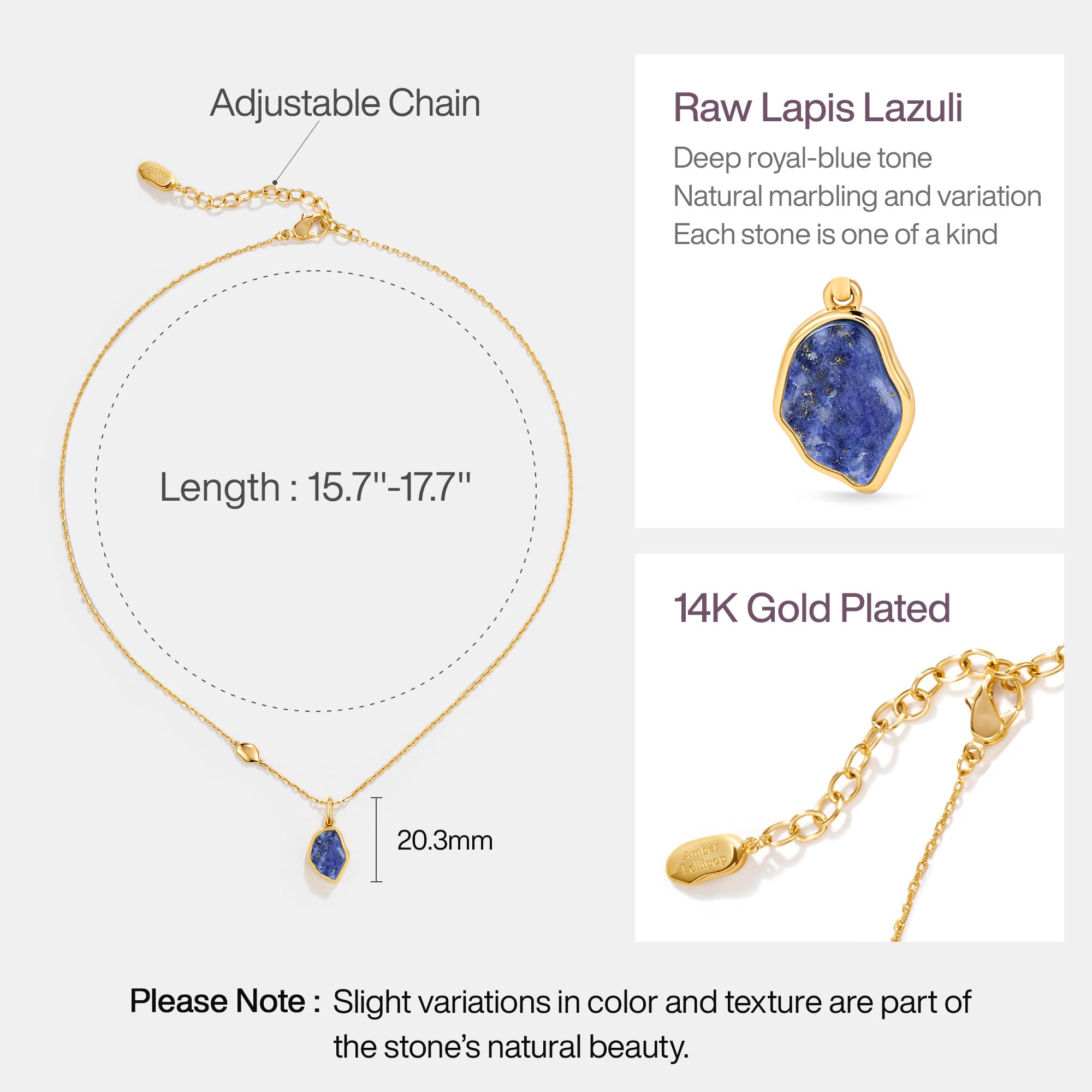 Raw Lapis Lazuli Necklace