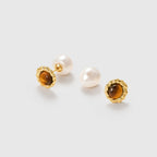 Tigerite Stud Earrings - Amber Lollipop