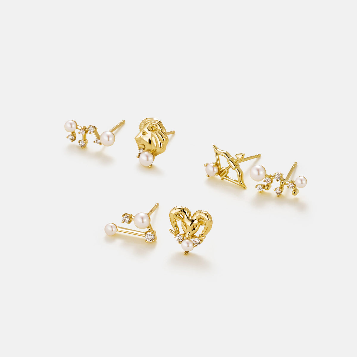 Stellar Zodiac Pearl Earrings