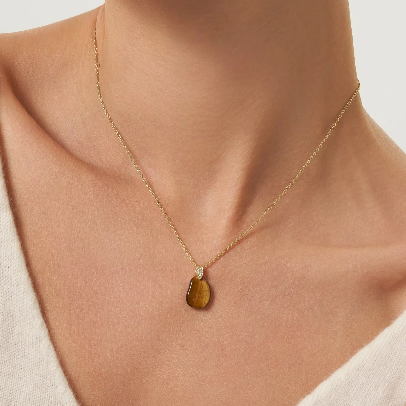 Oracle Tiger's Eye Pendant Necklace