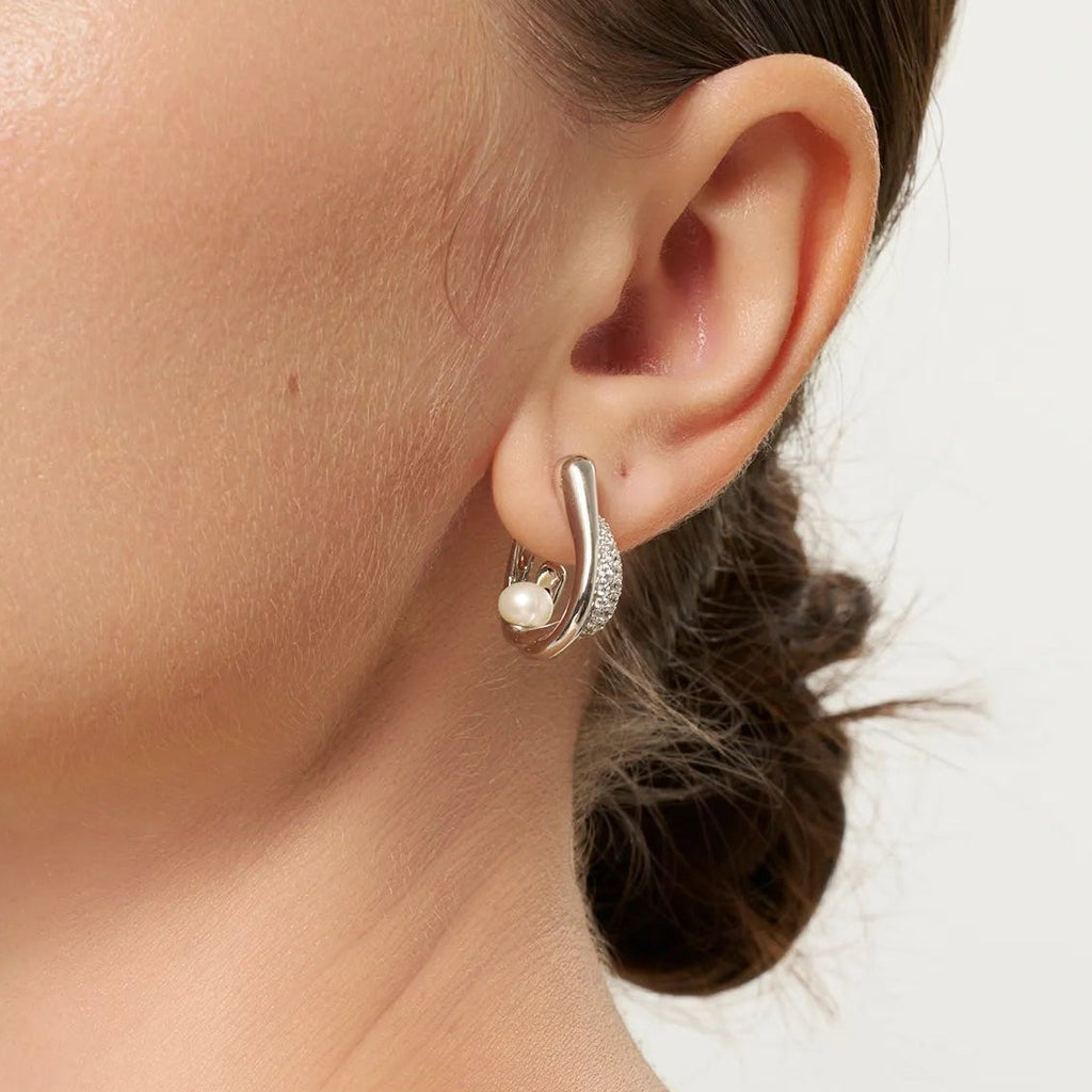 Drift Sand Pearl Silver Earrings