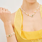 Chloris Pansy Pearl Bracelet