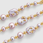 Lavender Baroque Pearl Bee Bracelet