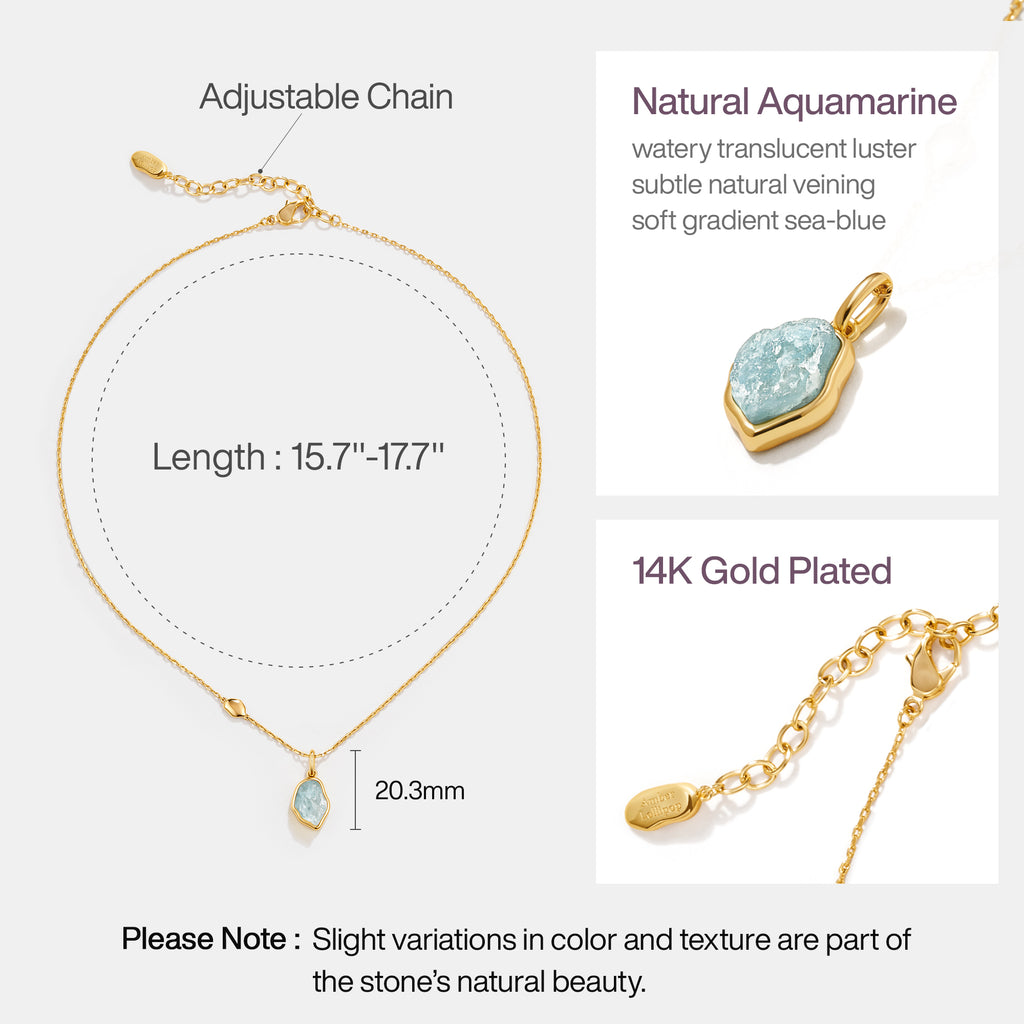 Raw Aquamarine Necklace