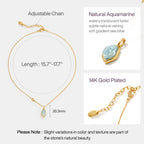 Raw Aquamarine Necklace