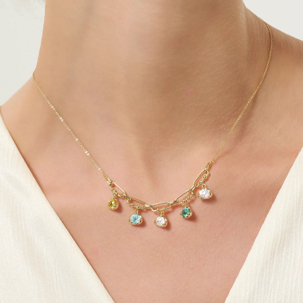 Drift Sand cz Stone Necklace