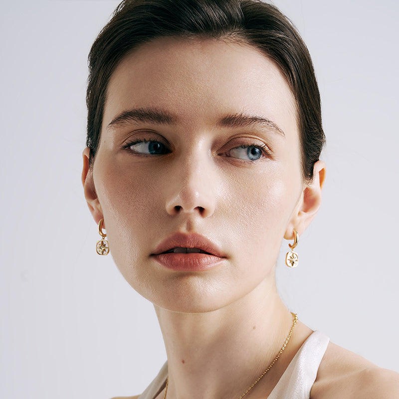 Radiant Star Hoop Earrings