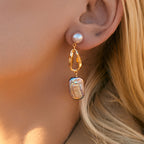 Purple Baroque Pearl Earring