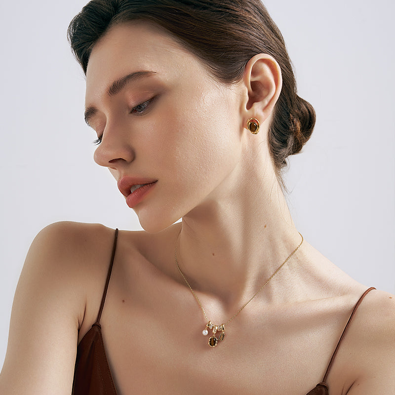 Tiger’s Eye Charm Necklace