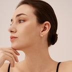 Blush Heart Rose Quartz Stud Earrings