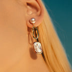 Purple Baroque Pearl Earring