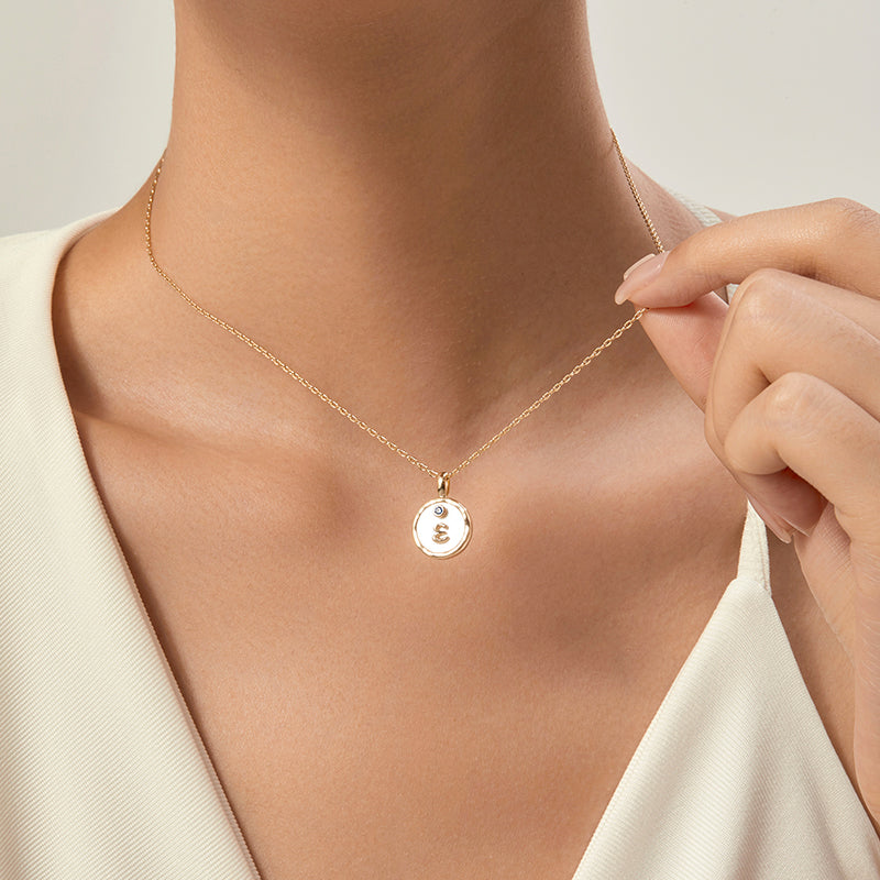 Signet Initial Necklace