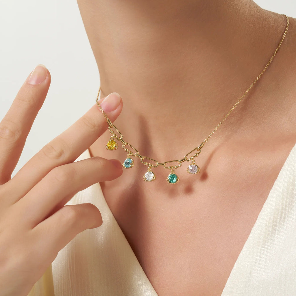 Drift Sand cz Stone Necklace