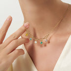 Drift Sand cz Stone Necklace