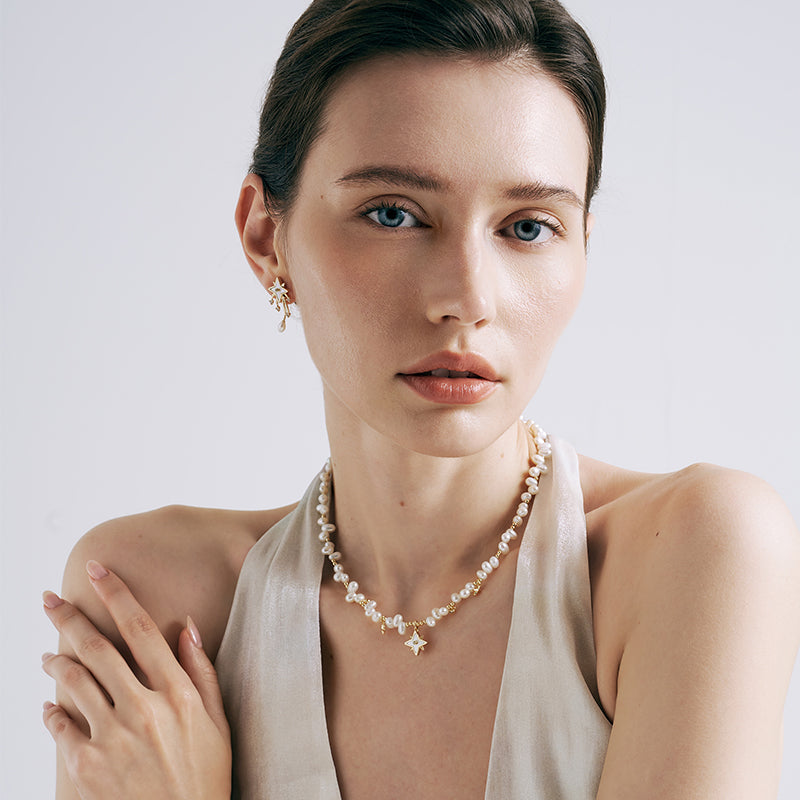 Radiant Star Pearl Necklace