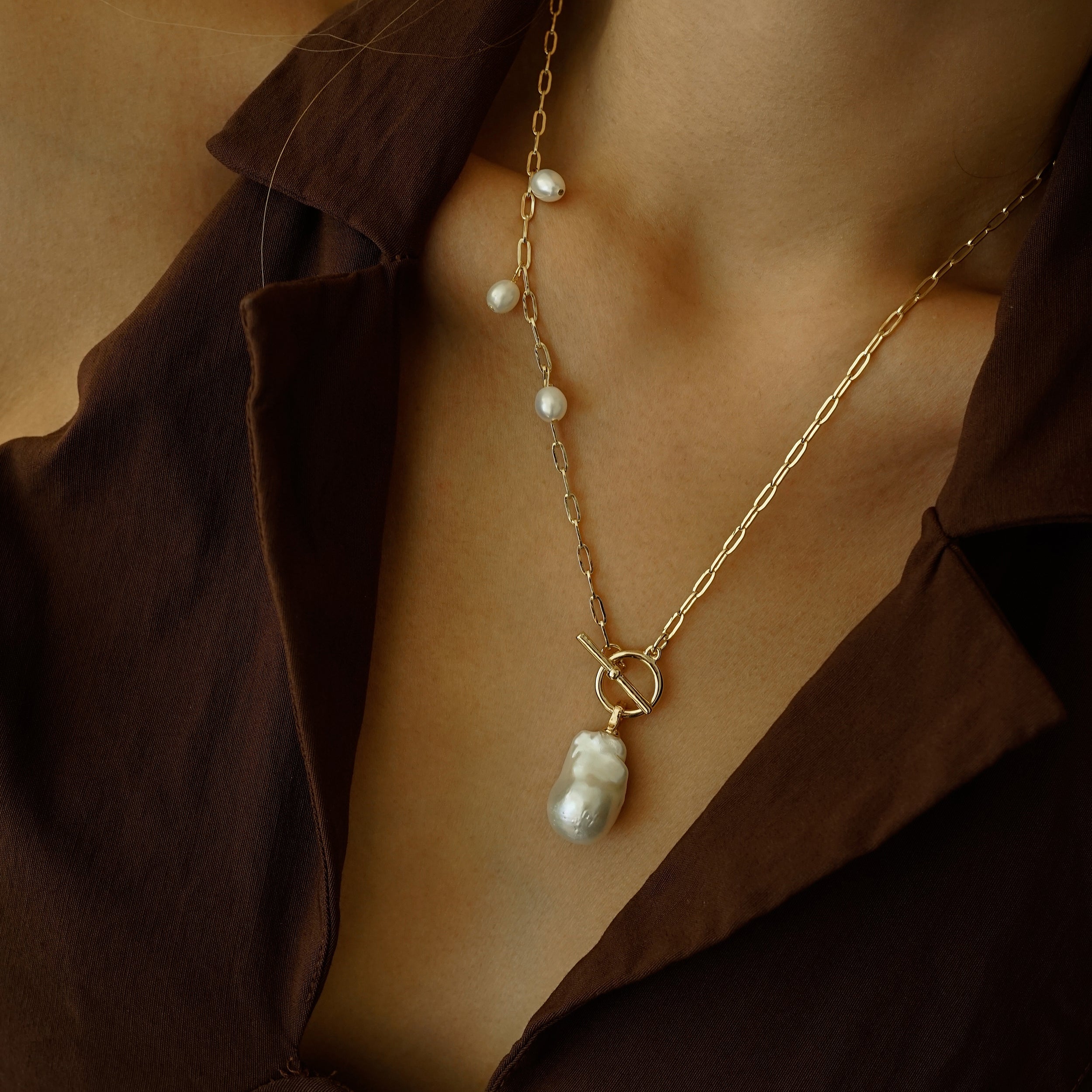 Breaking Dawn Baroque Pearl Necklace