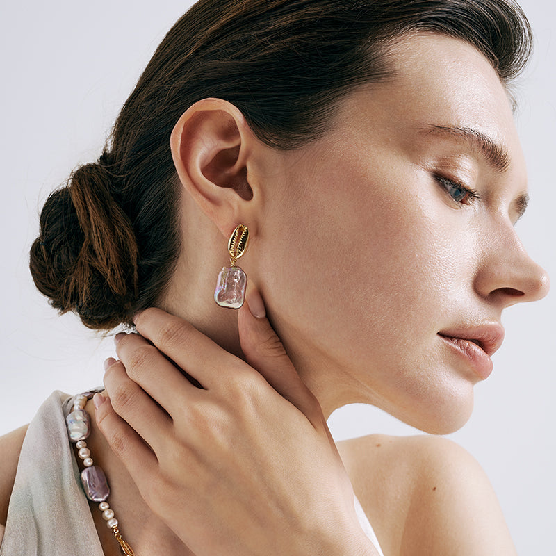 Sea Treasure Baroque Pearl Earrings