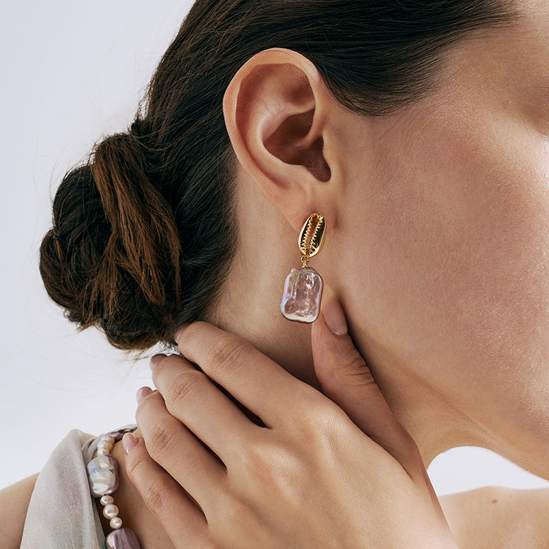 Sea Treasure Baroque Pearl Earrings