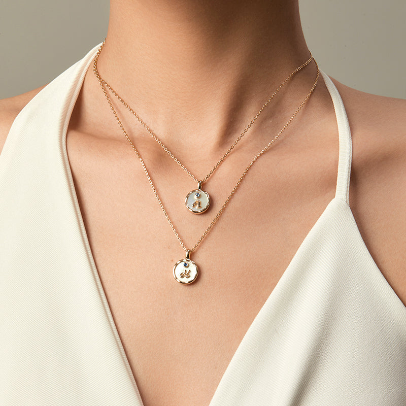 Signet Initial Necklace