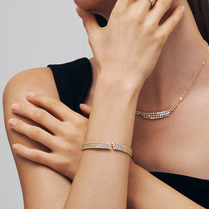 L’Essence Textured Pearl Cuff Bracelet