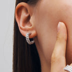 L’Essence Pearl & Crystal Hoop Earrings