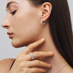 L’Essence Pearl & Crystal Hoop Earrings
