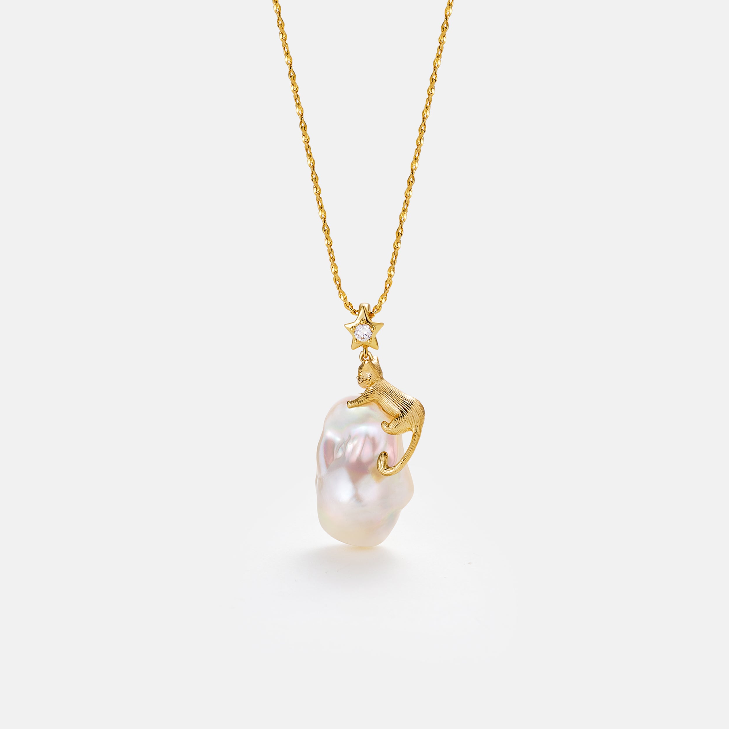 Cat Baroque Pearl Necklace