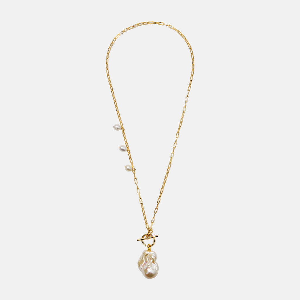 Breaking Dawn Baroque Pearl Necklace