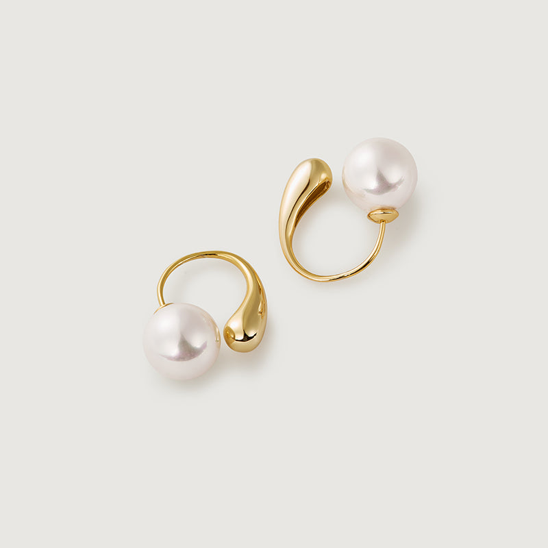 Semicircle Pearl Earrings