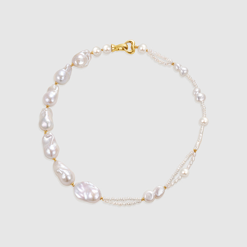 Sea Foam Baroque Pearl Necklace