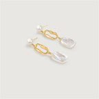 White Baroque Pearl Earring