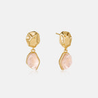 Raw Rose Quartz Earrings