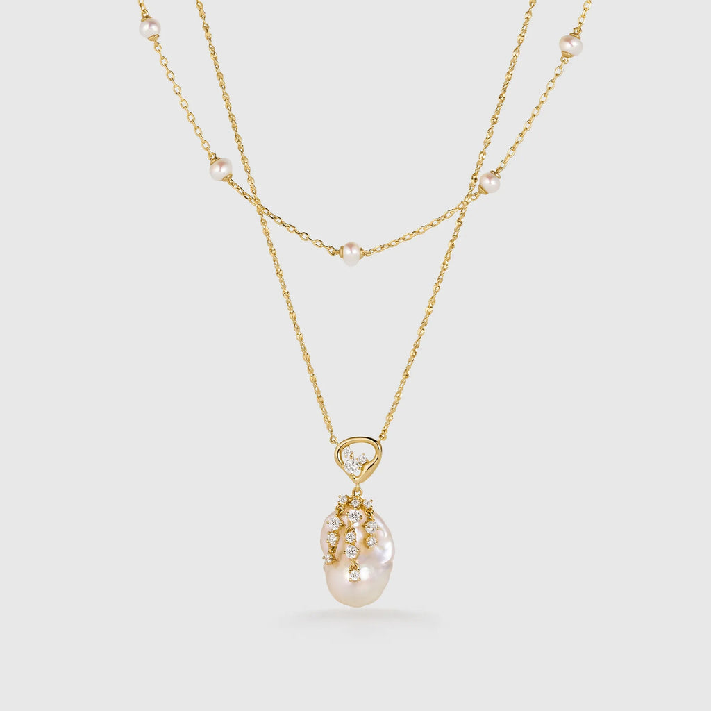 Drift Sand Baroque Pearl Layer Necklace