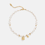 Cat Butterfly Pearl Necklace