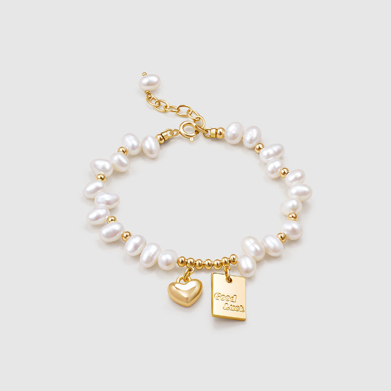 Lucky & Love Pearl Bracelet